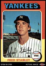 1975 Topps Mini #503 Fred Stanley Yankees 7 - NM