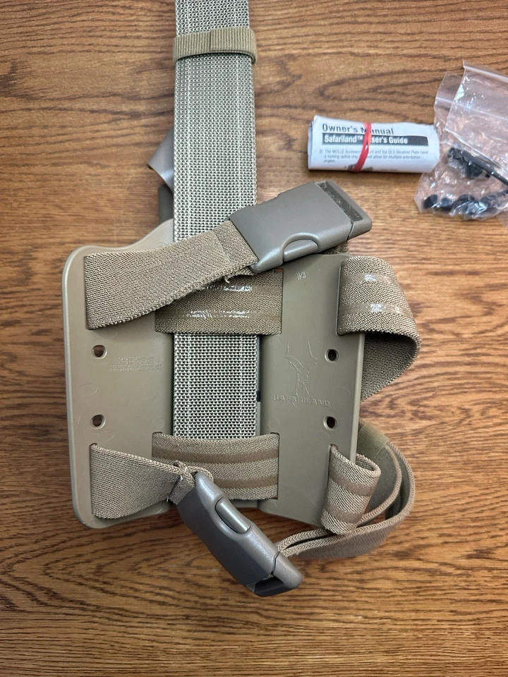 Кобура Safariland SIG P320 M17 6354-4502 желтовато-коричневая для правой руки ОТКИДНАЯ НОЖКА с ПОЯСНОЙ ПЕТЛЕЙ - Изображение 4 из 4