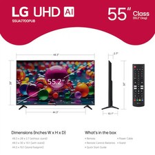 LG 55UQ7070ZUE 55" 4K LED Smart TV - Black