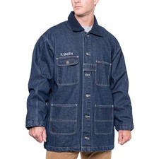 NEW Embroidered GAME Apparel Men's 1950 Denim Chore Coat Personalized Gift