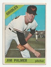 1966 TOPPS #126 JIM PALMER ROOKIE RC SET BUST VG-EX EX  VINTAGE 1960S