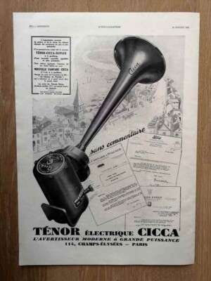 CICCA Tenor Warning Horn + WOOD-MILNE Soles - Advertising 1931 - 1736