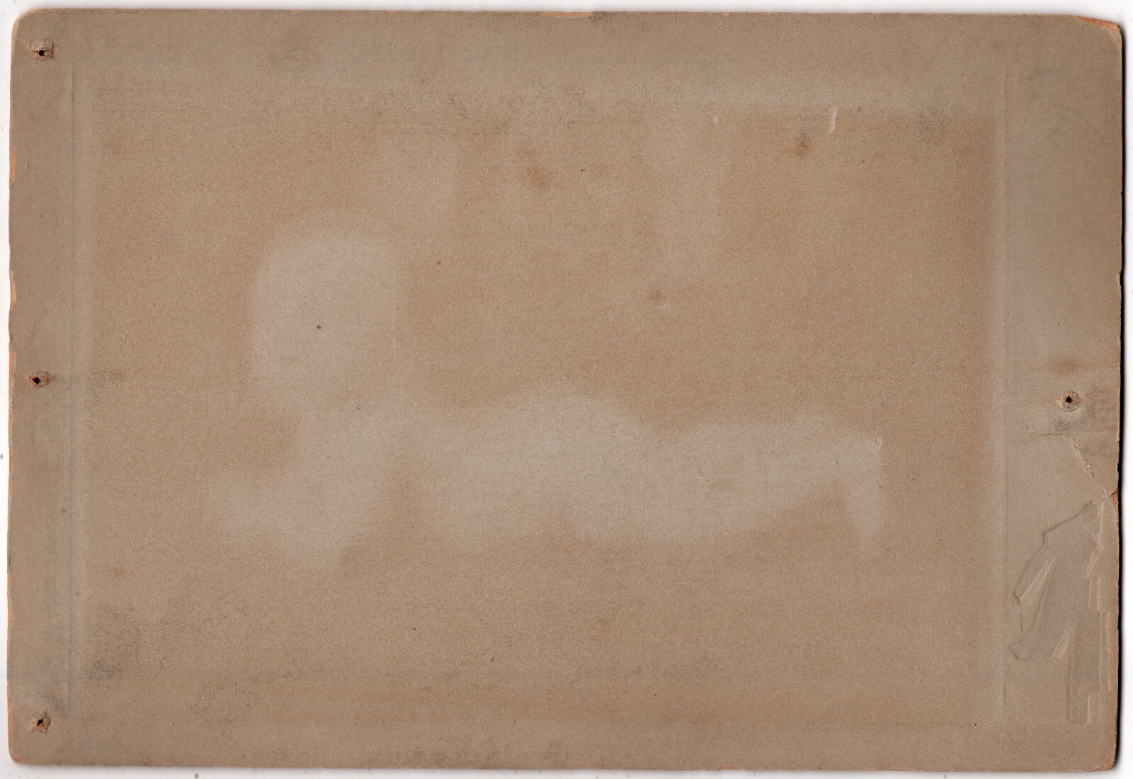 CIRCA 1890s CABINET CARD NEMECK BOY RIDING PONY GHOST-PRINT CHICAGO ILLINOIS — additional view