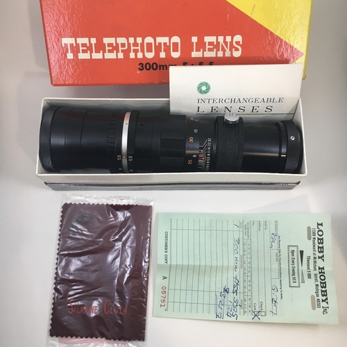 Vtg Caspeco (Tokina) Telephoto SLR Camera Lens 1:5.5 f=300mm 300/5.5 Screw Mount - Picture 6 of 12