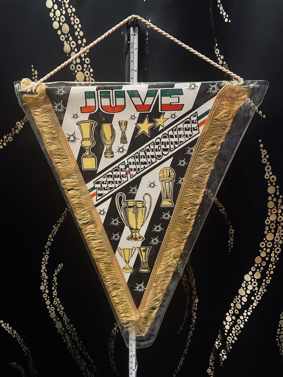 応援グッズ 1980s JUVENTUS F.C. Vintage Flag Juventus 1985, Small Flag, Italian Football Team Juventus