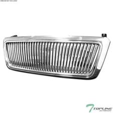 Topline For 2004-2008 Ford F150 Vertical Front Hood Bumper Grill Grille - Chrome