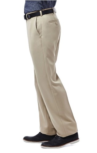 Haggar trousers *size 34 waist x 34 leg* Cool 18 Performance MEASURED $65.00srp - Picture 2 of 9