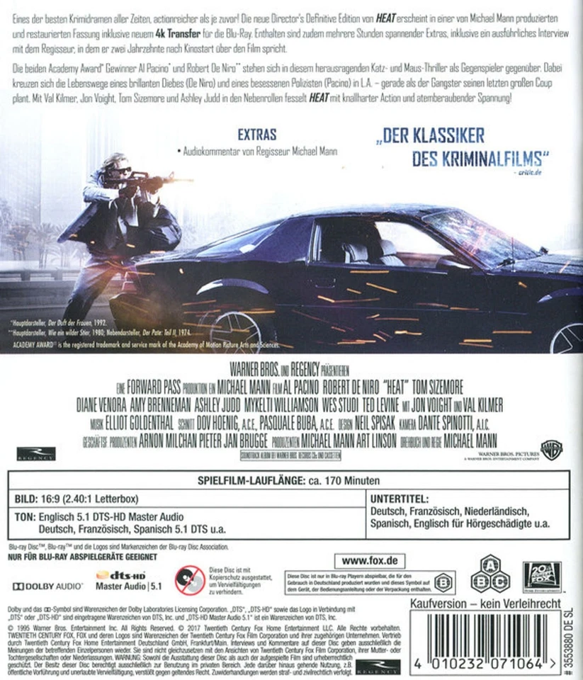 Heat (1995)[Blu-ray/NEU/OVP] Al Pacino, Robert DeNiro von Michael Mann - Bild 3 von 4