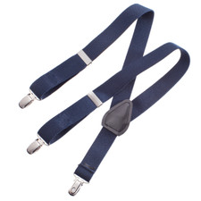 Children's Toddlers Kids Elastic Adjustable Suspenders Navy Blue Stylish