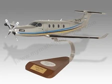 Pilatus PC-12 Desk Wood Airplane New Model Large Scale 1/48