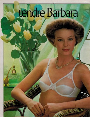 1980 Barbara Paris Lencería Sujetador imprimir anuncio revista francesa |  eBay