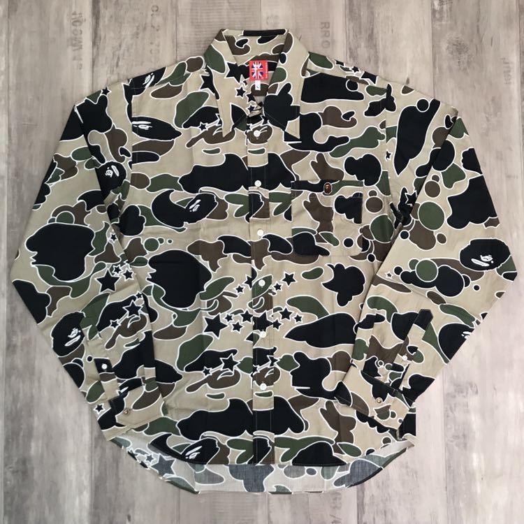 BAPE sta camo long sleeve shirt psyche A Bathing Ape Size L | eBay