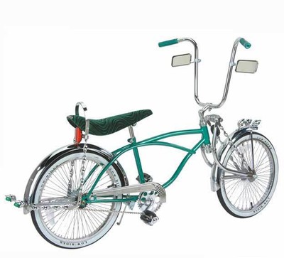 20/" Lowrider Bike Cruiser with 72 spokes Bent Fork color GN BK BL RD Bud Ch PP