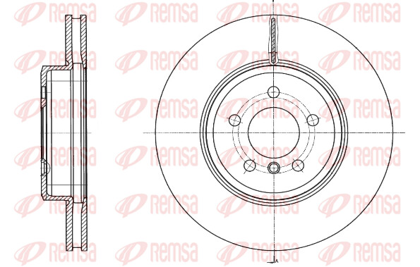 Remsa 2X Bremsscheibe Vorne Ø348Mm BelüFtet FüR BMW 5Er Touring F11 F10-image