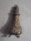Single STIEFF Repousse Antique Sterling Silver FootedPepper  Shaker 5" Tall