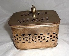 JUDAICA MID CENTURY METAL ETROG BOX