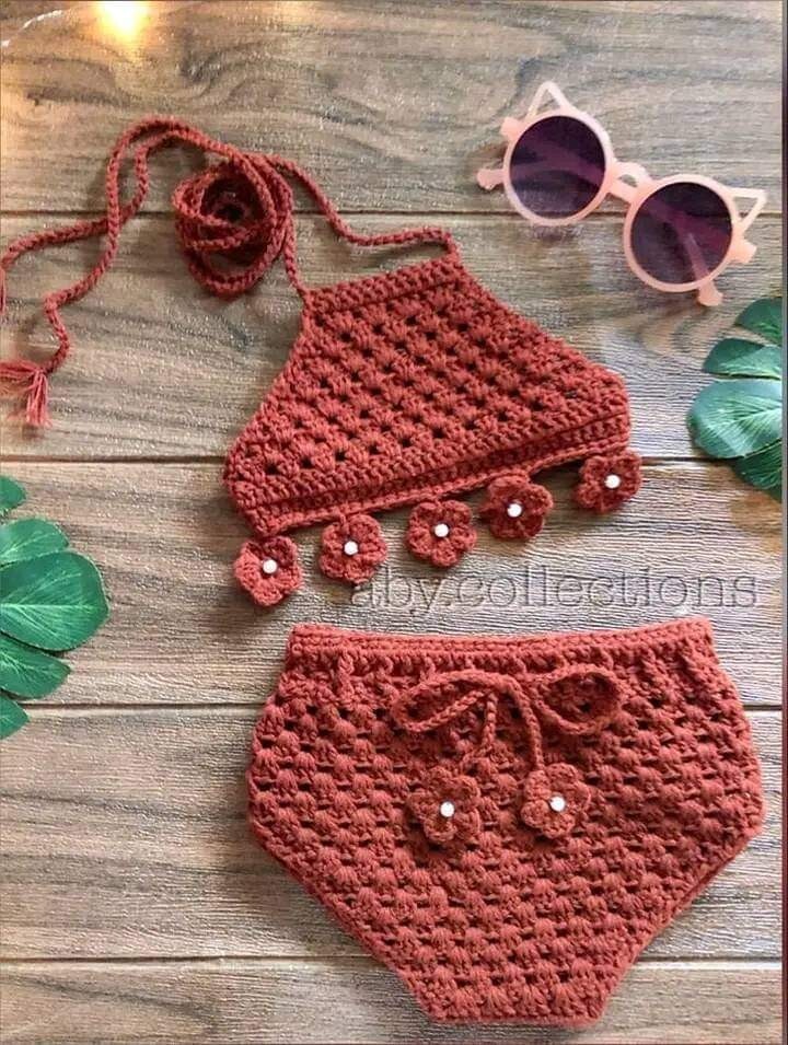 Infant Baby Girl Soft Handmade Crochet Dress New-born Kids Frock