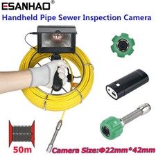 50M 4.3" Monitor 22mm 1000TVL Handheld Pipe Inspection Camera Drain Sewer Camera