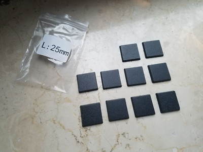 10x Base 25mm Quadrat Eckbase geeignet für Tabletop Warhammer 40k Age of Sigmar