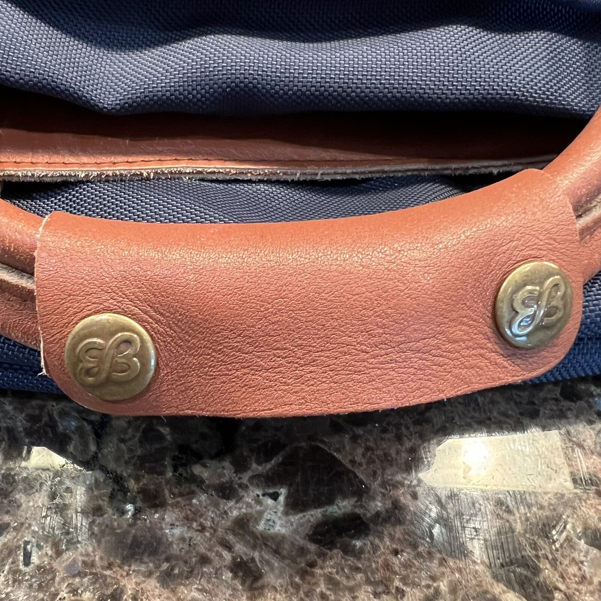 EDDIE BAUER / ショルダーバッグ/レザー/BRW/無地 Vintage EDDIE BAUER Nylon Leather Duffel Tote Strap Bag Ford