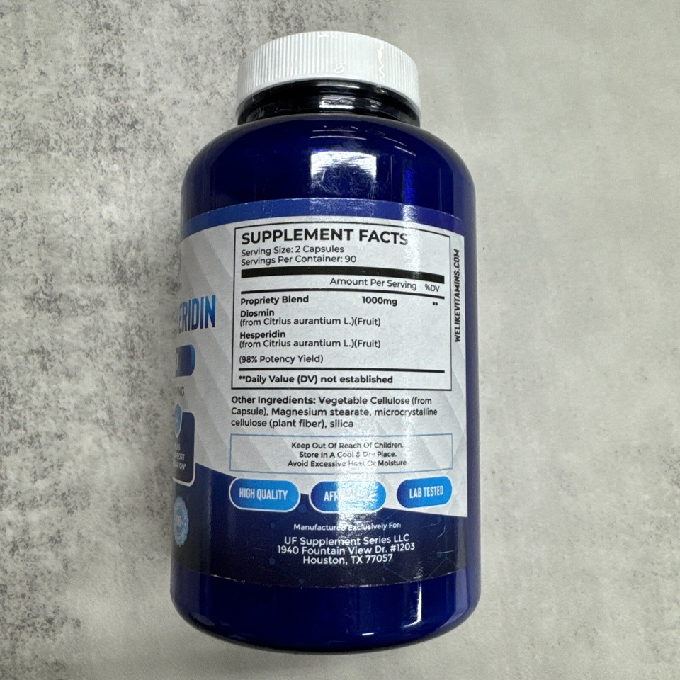 Diosmin Hesperidin 1000mg Per Serving 180 Capsules 90 Day Supply eBay