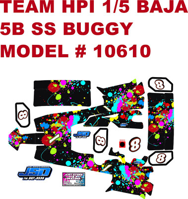 HPI BAJA 5B wrap decals stickers trophy truck PAINT SPLATS hpi