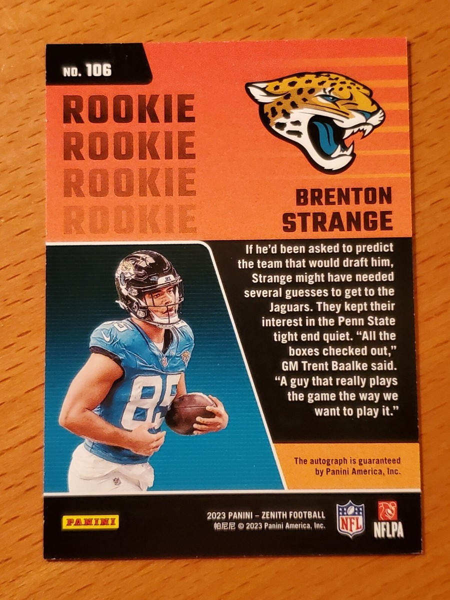 2023 Zenith Rookies Autographs No Huddle #106 Brenton Strange