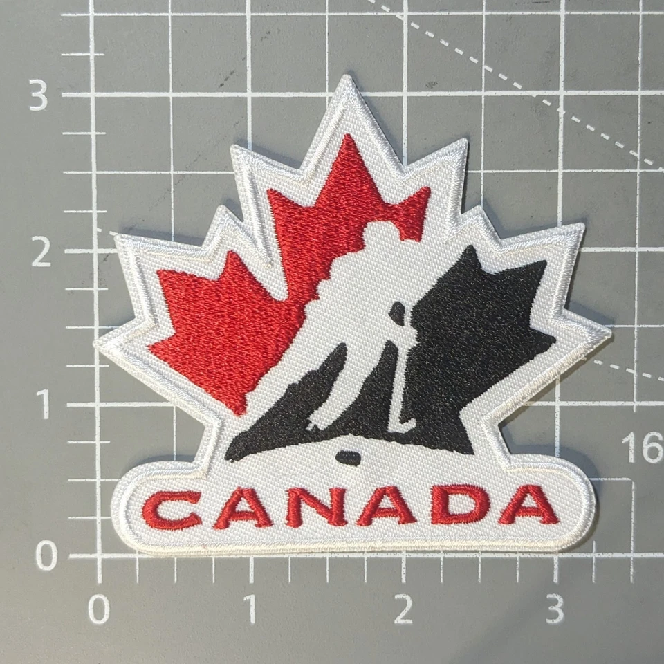 Team Canada Patch Ice Hockey IIHF Logo Sports Embroidered Iron On Patch 3x3.25" - Image 2 of 3