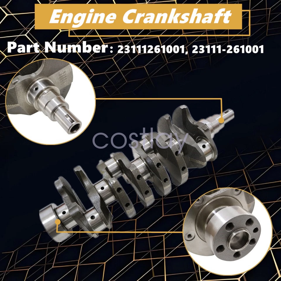 Cigüeñal motor nuevo 23111-261001 para Hyundai Accent Kia Rio 2001-2011 1,6 L Foto 2 de 4