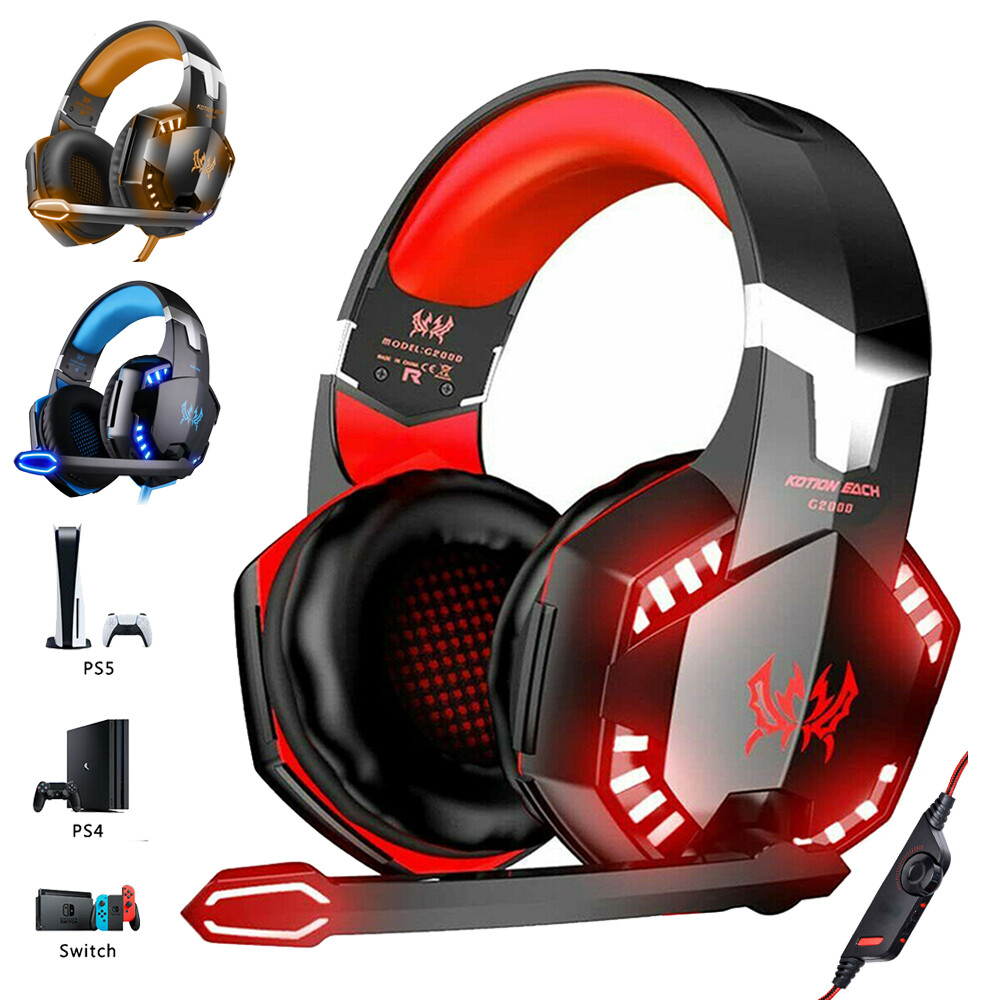 Gaming Headset KOTION EACH G2000 For PS4 Xbox One with Surround Stereo Sound Mic-image