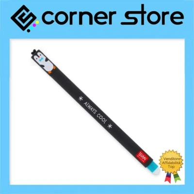 Legami-Penna Cancellabile -Penne Cancellabili Penna Gel-Refill Turchese-Pinguino