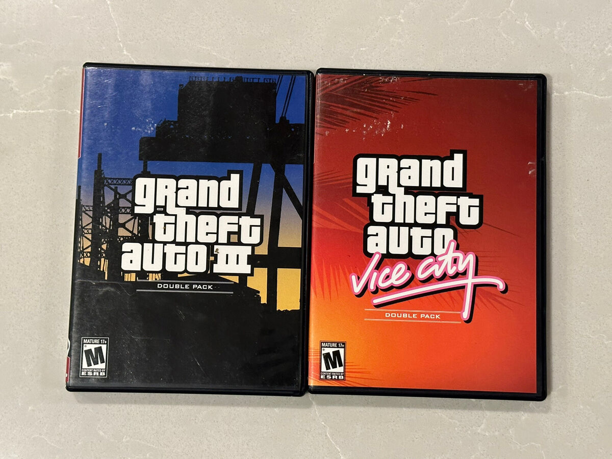 Grand Theft Auto 3 GTA & Vice City Double Pack - PlayStation 2 PS2 - Tested