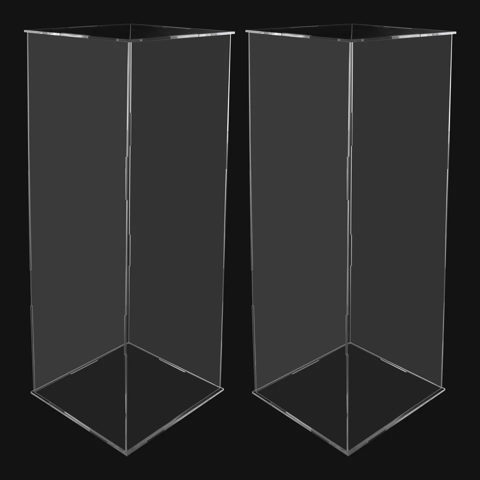 Cubo Pedestal Acrílico Transparente Soporte de Exhibición Boda Fiesta Decoración Flor Torre 80cm Foto 4 de 4