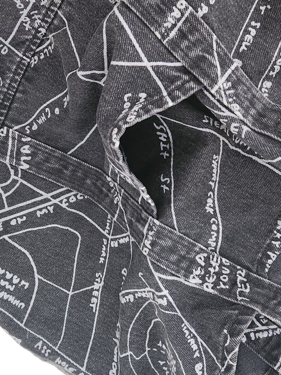 SS19 Supreme Gonz Map Denim Tote Cotton Artwork By Mark SS19 Supreme Gonz Map Denim Tote Cotton Artwork By Mark