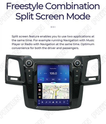 Radio GPS FM 9,7"" Android 10,1 1+16 GB para Toyota Fortuner Hilux 2005-14 aire acondicionado automático - Imagen 6 de 12