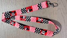Lot 10 pcs mickey minnie red Lanyard Mobile Phone ID Card KeyChain Holder gift