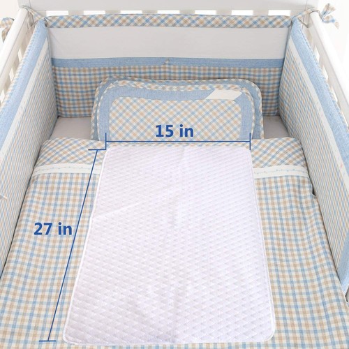 Almohadilla delineador de colchón impermeable de 9" - protección adicional para cuna de bebé - Imagen 3 de 6
