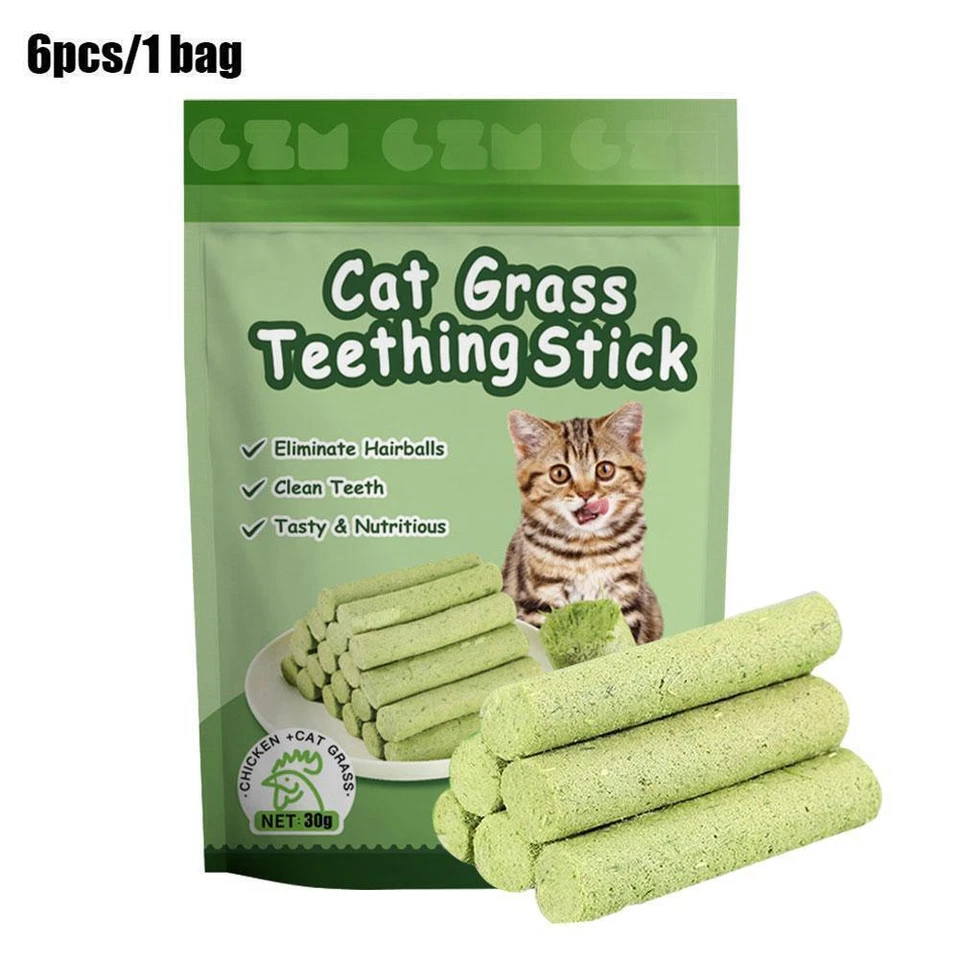 Pet Cat Grass Stick Cat Grass Stick Hair Removal Ball Mild Removal Hair H2L7 - Image 3 of 4
