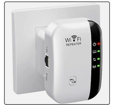WiFi Booster, WiFi Extender, WiFi Repeater 802.11n 300Mbps UK Plug Socket RJ45