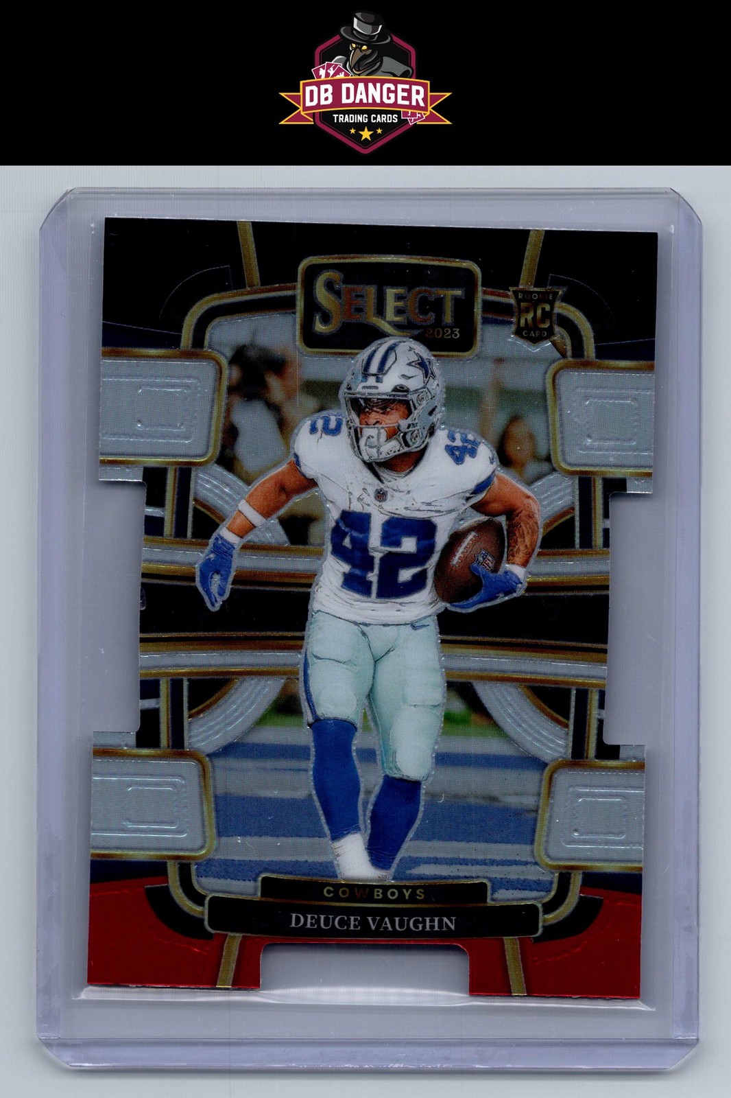 2023 Panini Select #28 Deuce Vaughn Black and Red Prizms Die Cuts