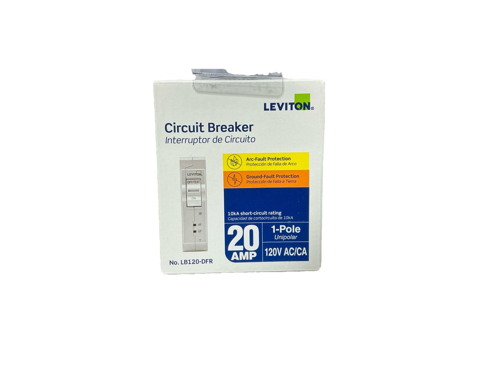 (lot Of 4) Leviton Circuit Breaker, AFCI 1-Pole 20 Amp, 120-Volt, LB120