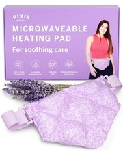 Pixie Microwavable Heating Pad for Period Cramps - Flaxseed  Lavender Weight...