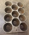 Vintage Wagner Ware Cast Iron Popover Muffin Pan B  #1323 11 Cup Heavy