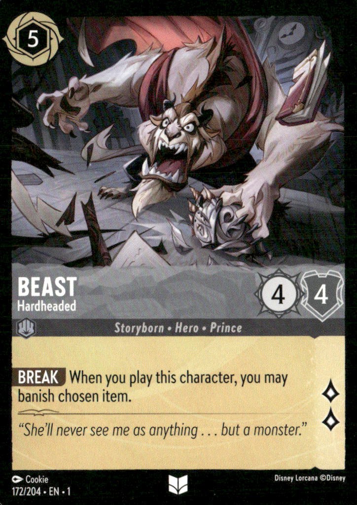 Beast - Hardheaded 172/204 Uncommon The First Chapter Lorcana Near Mint