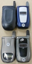 Lot of 4 Vintage Motorola Flip Phones Untested As/Is 0420-05M