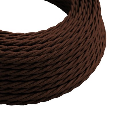 5m Stoffkabel 2/3-adrig verdrillt Vintage Style Farbe TWIST geflochten Lampe Flex