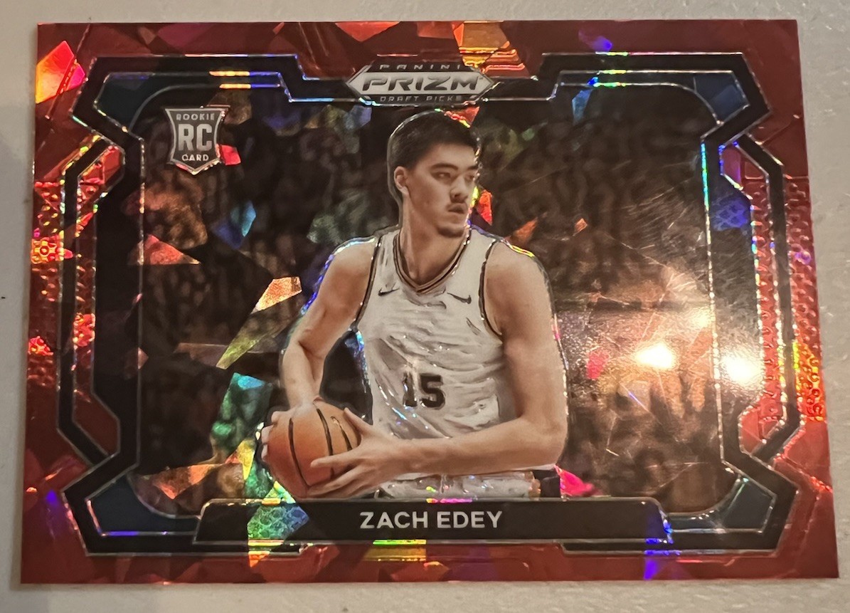 2024 Panini Prizm Draft Picks - Zach Edey #1 Red Ice Prizm Variations (RC)