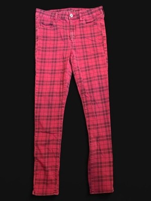 American Eagle Outfitters red plaid jeans in a US 8 Red And Black