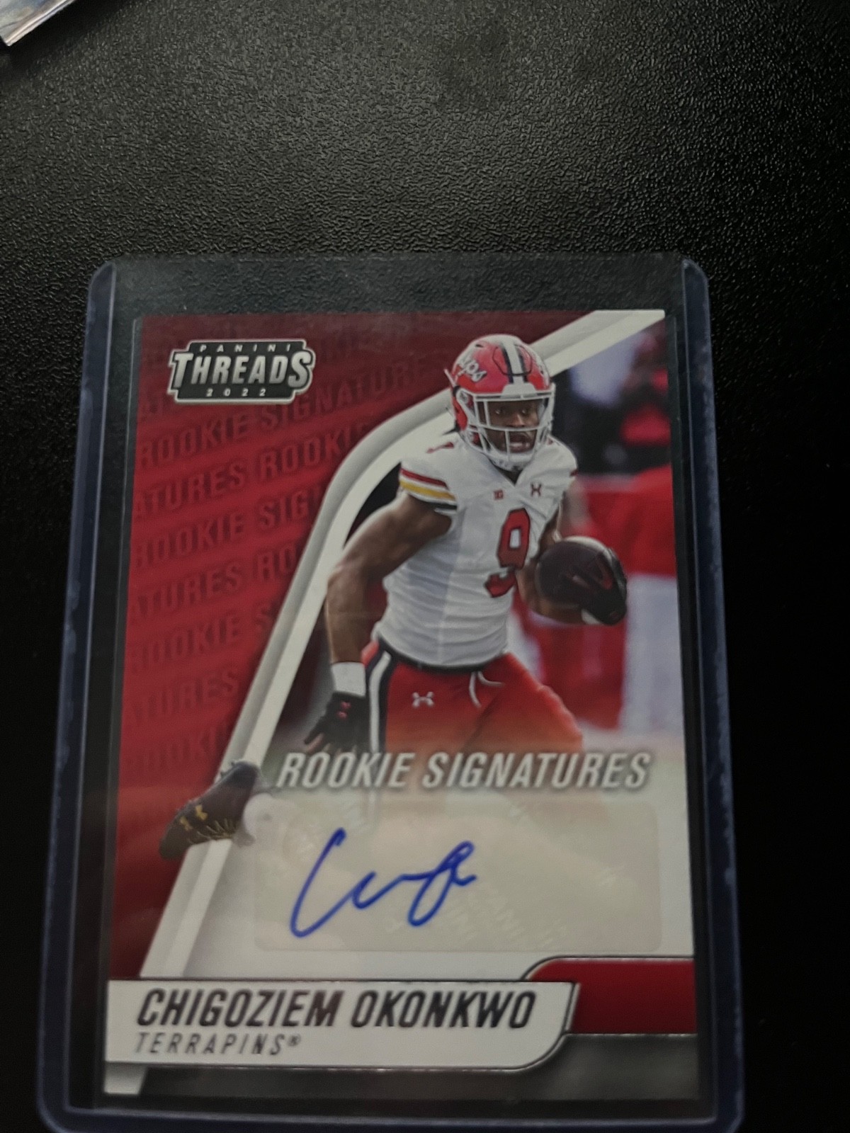 Chigoziem Okonkwo Panini Chronicles Draft Picks Threads Rookie Signatures #CHI Base