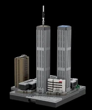 World Trade Center Building Blocks Set - Twin Towers Building Toys MOC 173724